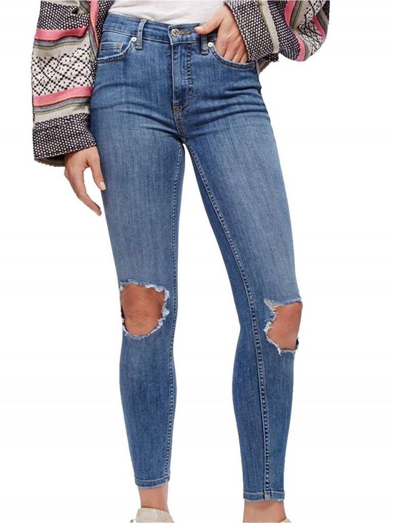 Free People Denim - Free people Distressed Knee Skinny Jeans - Blue